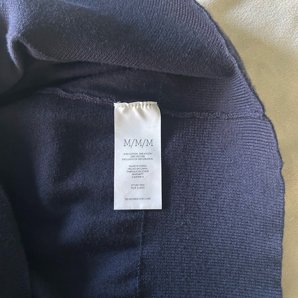 CAbi Dark Blue Cardigan with Beaded Collar - Picture 7 of 8